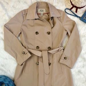 {London Fog} Women's Double Breasted Trench Coat